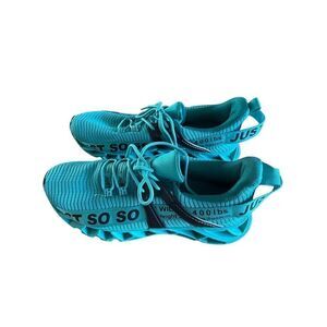 Just SOSO Men's Green Synthetic Lace Up Low Top Athletic Running Shoes US 9